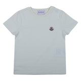 Moncler Classic White Logo Patch Cotton T-Shirt