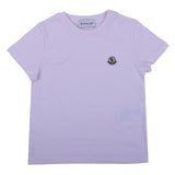 Moncler Classic White Logo Patch Cotton T-Shirt