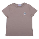 Moncler Classic White Logo Patch Cotton T-Shirt