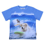 Molo Blue Surf Dog Print T-Shirt