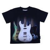Molo Black Riley Guitar-Print T-Shirt