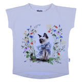 Molo Off-White Siamese Cat & Wildflower T-Shirt