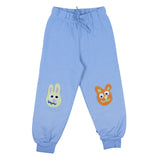 Molo Blue Applique-Details Drawstring Trousers