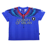 County Blue Soccer T-Shirt With Wing Print