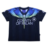 County Black Soccer T-Shirt With Wing Print