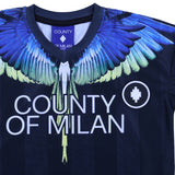 County Black Soccer T-Shirt With Wing Print