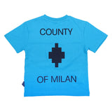 County Blue Embroidered Logo T-Shirt