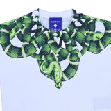 County White T-Shirt With Snake Print