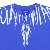 County Blue Distressed Logo Graphic T-Shirt
