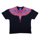 County Black Psychedelic Wings Graphic T-Shirt