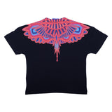 County Black Psychedelic Wings Graphic T-Shirt