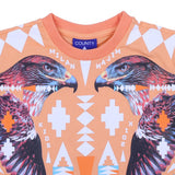 County Orange T-Shirt With Eagle Print