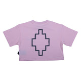 County  Pink Rhinestone Graphic Cropped T-Shirt