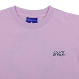 County  Pink Rhinestone Graphic Cropped T-Shirt
