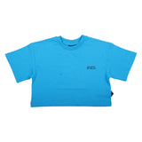 County Blue Rhinestone Graphic Cropped T-Shirt