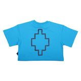 County Blue Rhinestone Graphic Cropped T-Shirt