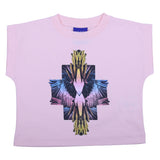 County Pink Geometric Wings Graphic T-Shirt