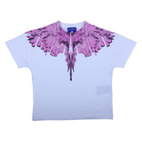 County White Purple Feather Wings T-Shirt