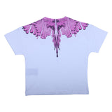 County White Purple Feather Wings T-Shirt