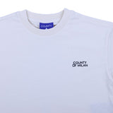 County White Rhinestone Cross Cropped T-Shirt