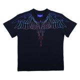 County Black T-Shirt With Iconic Wing Graphic Print