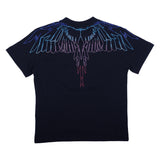 County Black T-Shirt With Iconic Wing Graphic Print