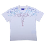 County White T-Shirt With Eagle Wings Print