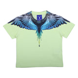 County Lime T-Shirt With Eagle Wings Print