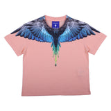 County Orange T-Shirt With Eagle Wings Print