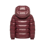 Moncler Maroon Hooded Down Jacket