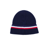 Moncler Blue Ribbed Knit Beanie