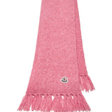 Moncler Pink Knit Beanie, Scarf and Gloves Set