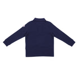 Moncler Navy Long-Sleeve Cotton Polo Shirt
