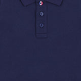 Moncler Navy Long-Sleeve Cotton Polo Shirt
