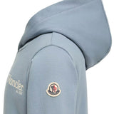 Moncler Blue Logo Cotton Hoodie