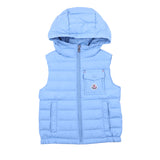 Moncler Blue Hooded Down Gilet