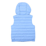 Moncler Blue Hooded Down Gilet