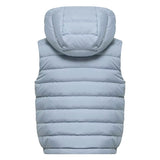 Moncler Blue Hooded Down Gilet