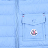 Moncler Blue Hooded Down Gilet