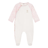 Versace White & Pink Medusa Embroidered Cotton Jersey Bodysuit