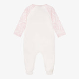 Versace White & Pink Medusa Embroidered Cotton Jersey Bodysuit