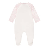 Versace White & Pink Medusa Embroidered Cotton Jersey Bodysuit