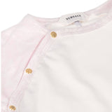 Versace White & Pink Medusa Embroidered Cotton Jersey Bodysuit