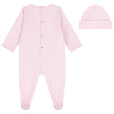 Versace Pastel Pink Gift Set Footie With Hat