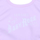 Versace Pink Bib With Brand Name Print