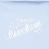 Versace Blue Sleeping Bag With Brand Name Print
