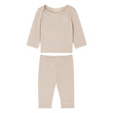 Versace Beige Jacquard Cotton-Pique Pajama Set