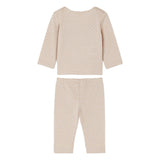 Versace Beige Jacquard Cotton-Pique Pajama Set