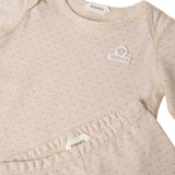 Versace Beige Jacquard Cotton-Pique Pajama Set
