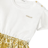 Versace White Dress Cotton-Pique Poplin Dress